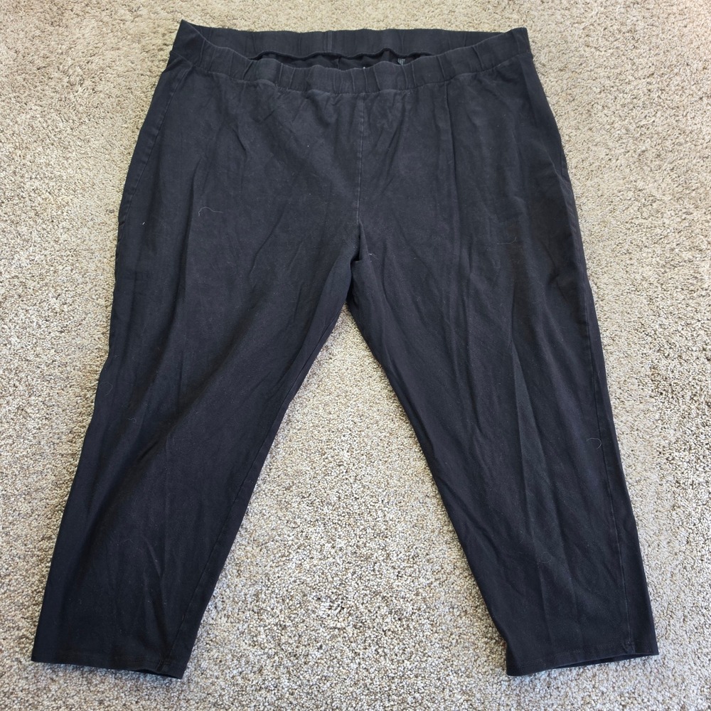 Torrid Leggings Womens 6 Black Cotton Spandex Cropped Capri Casual Plus Size